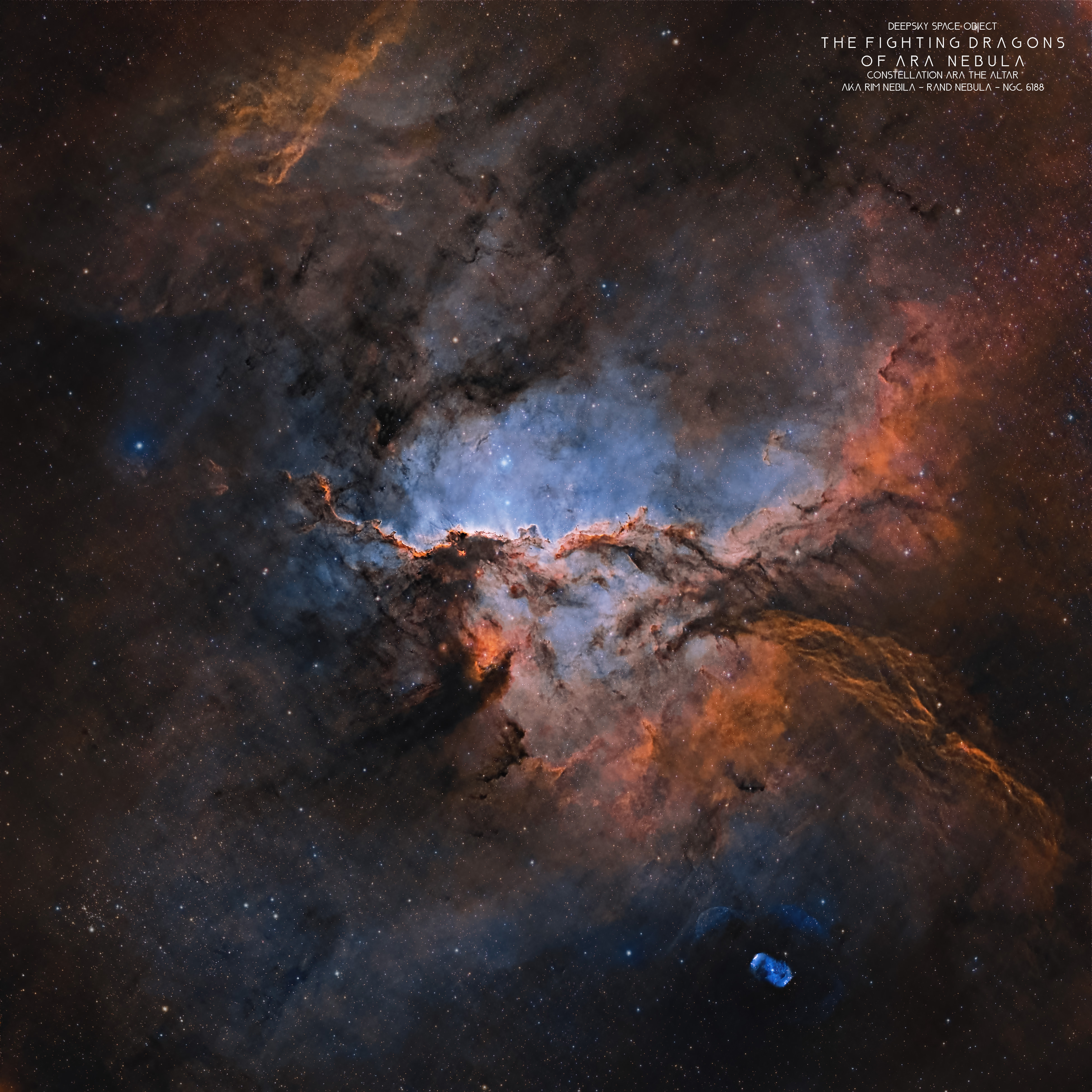 NGC6188 FightingDragonsOfAra LRGBSHO RemoteTelescope 762mm web3900